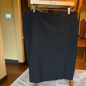 Talbots Classic Black Pencil Skirt with Front Zipper